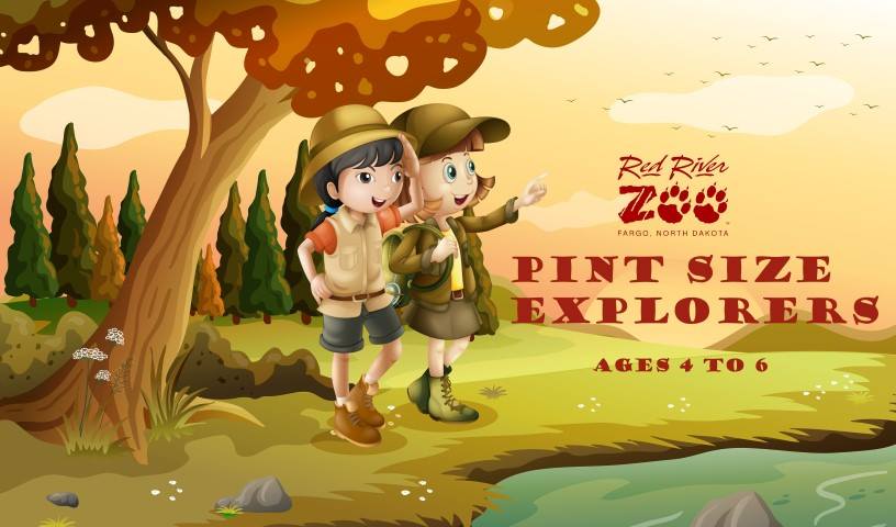 A graphic of two kids dressed in exploration gear