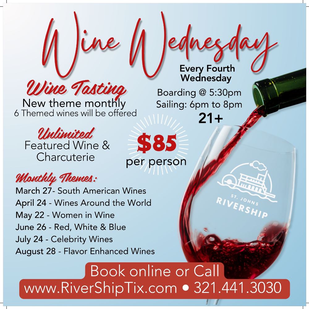 Wine Wednesday on the Barbara-Lee | St. Johns River Cruises