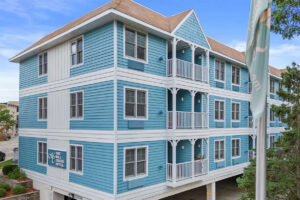 Light blue hotel lodging