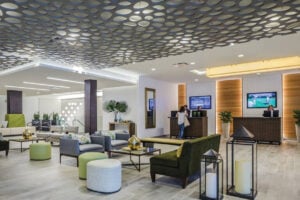 Modern lobby of a hotel